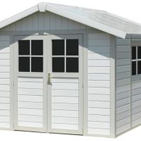 Foto der Grosfillex 22907140 DECO H7.5 - Kunststoff Gartenhaus grau-grün