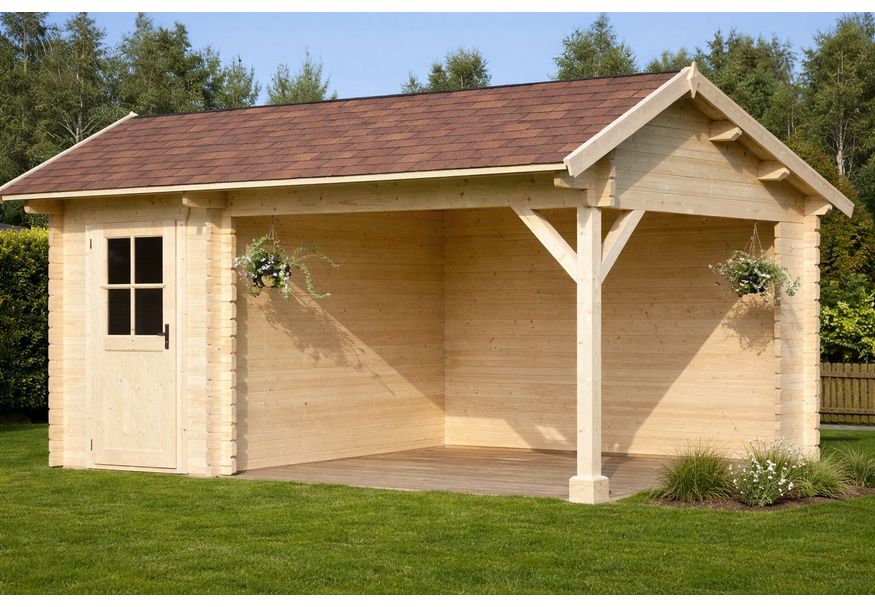 Foto von Azalp Gartenhaus mit Veranda Ghita 500x250 cm