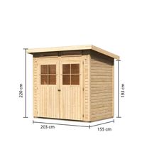 Foto der Karibu 68189 Gartenhaus Glücksburg 2