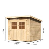 Foto der Karibu 57743 Gartenhaus Glücksburg 4