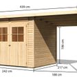 Foto van Karibu Glücksburg 4 tuinhuis met overkapping 190 cm (83232)