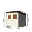 Foto von Karibu Glücksburg 3 Gartenhaus - Terragrau (68214)