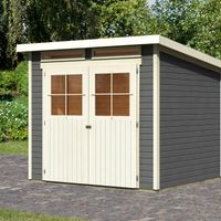 Foto der Karibu 68216 Gartenhaus Glücksburg 4 - Terragrau