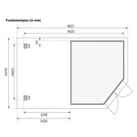 Foto van Karibu 78247 tuinhuis met overkapping Goldendorf 3 - terragrijs