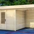 Foto van Graed tuinhuis met overkapping Keulen 500x300 cm