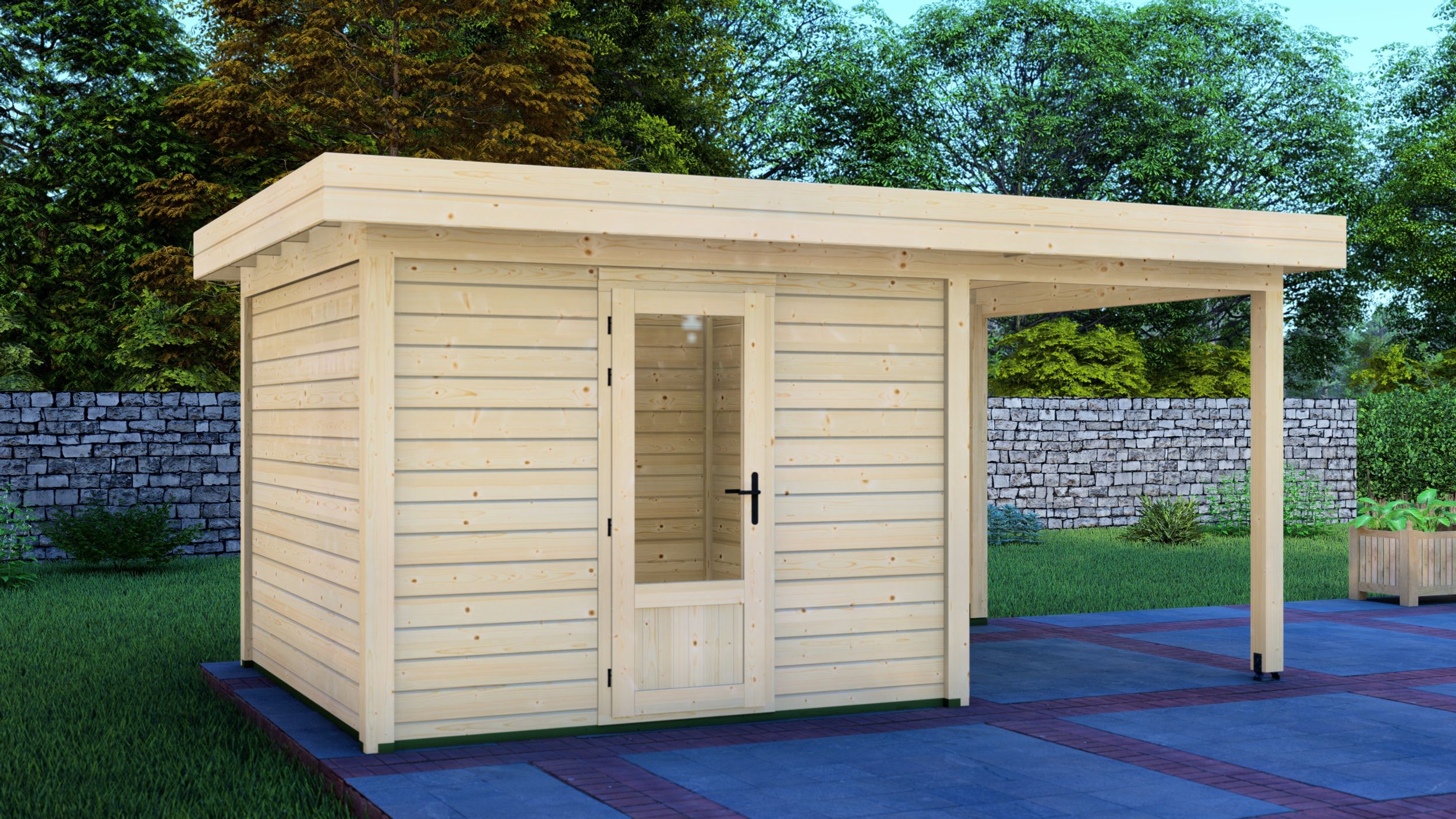 Foto van Graed tuinhuis met overkapping Keulen