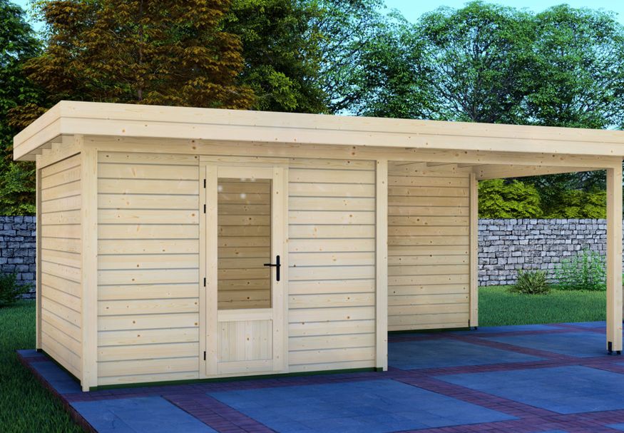 Graed tuinhuis met overkapping Keulen 600x300 cm Foto van Graed tuinhuis met overkapping Keulen 600x300 cm