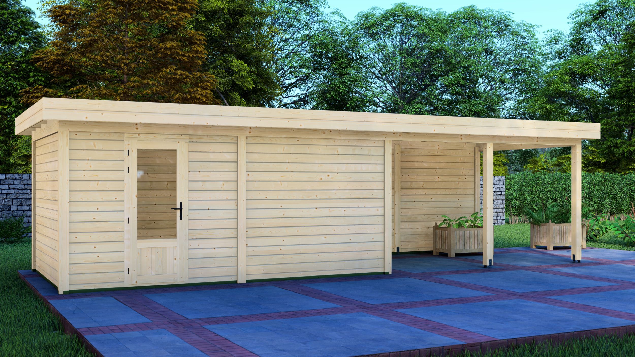 Foto van Graed tuinhuis met overkapping Berlijn