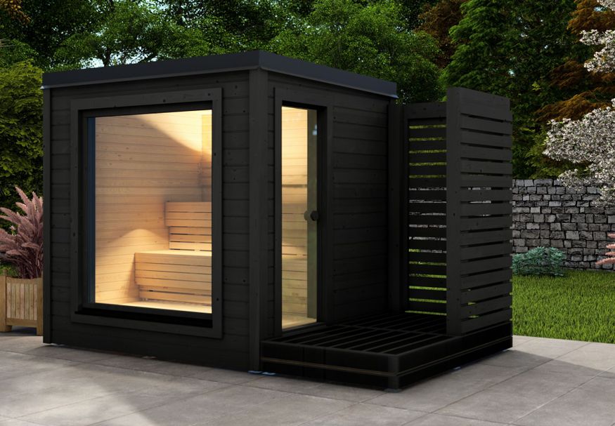 Graed buitensauna Cube XL - zwart Foto van Graed buitensauna Cube XL - zwart