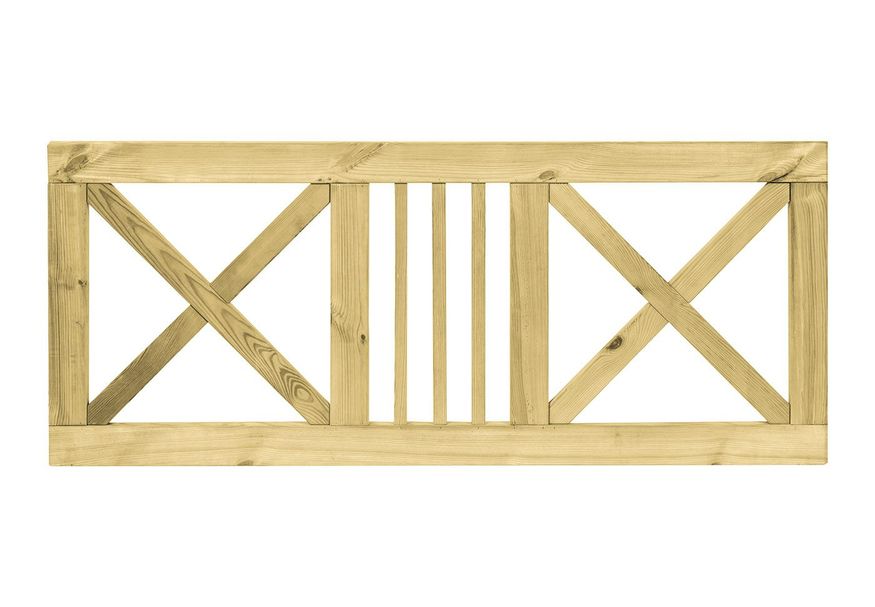 Grenen boerenland hek 75x180 cm Foto van Grenen boerenland hek 75x180 cm