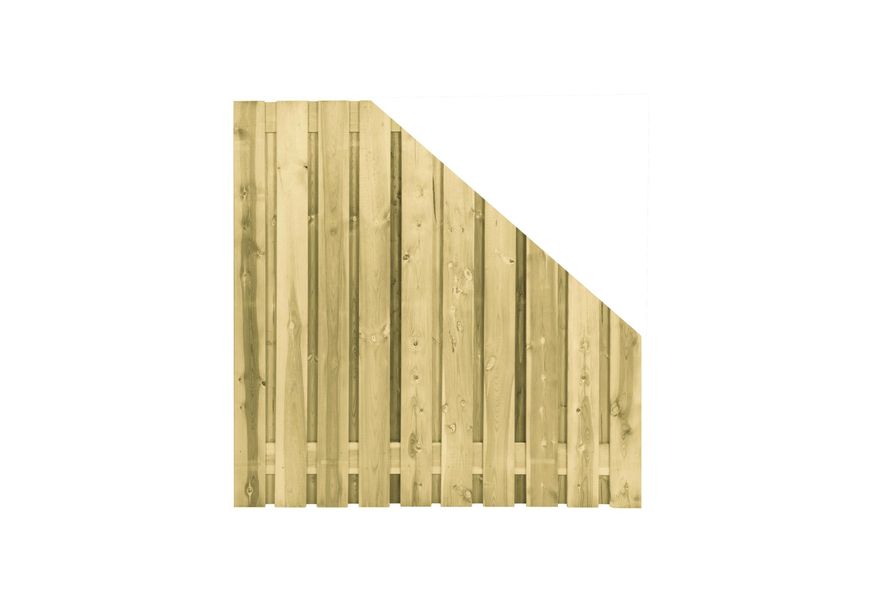 Scherm grenen afbouw 21 planks 90/180x180cm Foto van Scherm grenen afbouw 21 planks 90/180x180cm