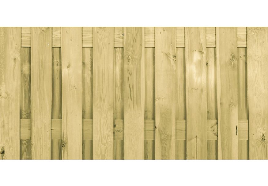 Foto van Grenen Scherm bij beton 90x180 cm - 19 planks