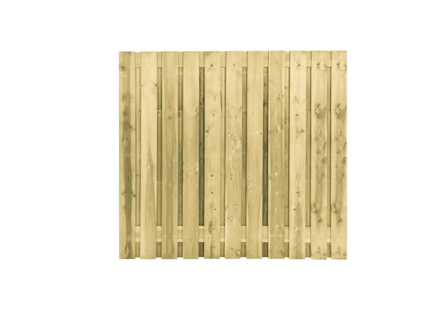 Foto van Scherm grenen recht icm beton 23 pl 180x180cm