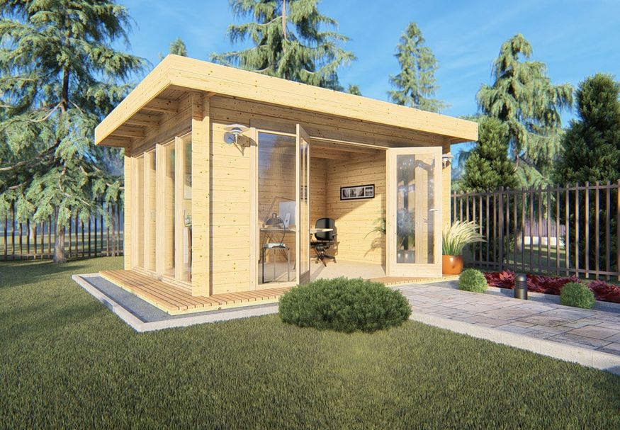Grunland tuinkantoor Wik 450 x 350 Foto van Grunland tuinkantoor Wik 450 x 350