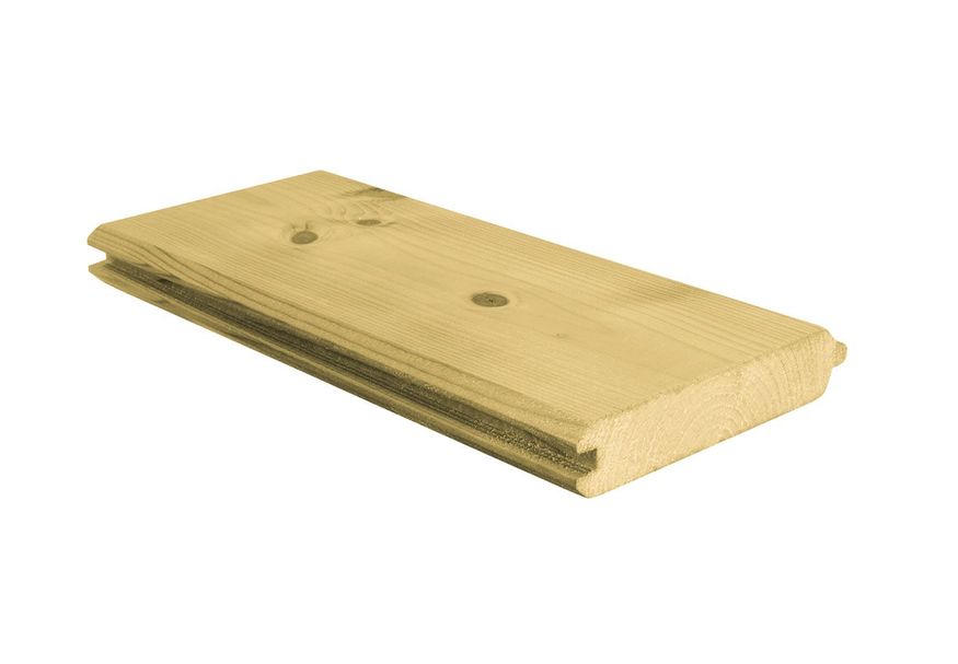 Gr.Vuren Blokhutprofiel 028/135 - 300 cm Foto van Gr.Vuren Blokhutprofiel 028/135 - 300 cm