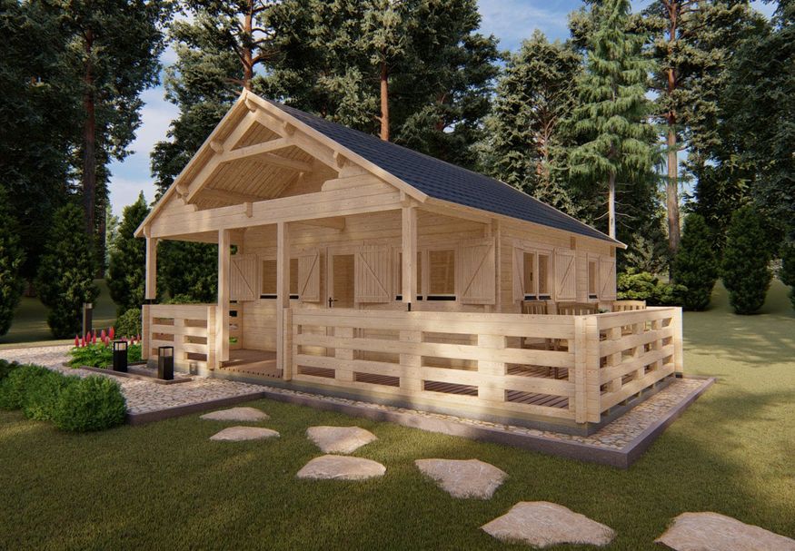 Grunland Chalet Gustav 600 x 600 cm Foto van Grunland Chalet Gustav 600 x 600 cm