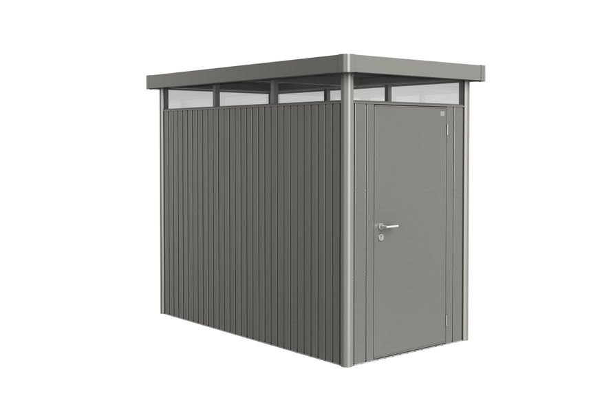 Biohort HighLine HS Metalen Berging Kwartsgrijs Metallic Foto van Biohort HighLine HS Metalen Berging Kwartsgrijs Metallic
