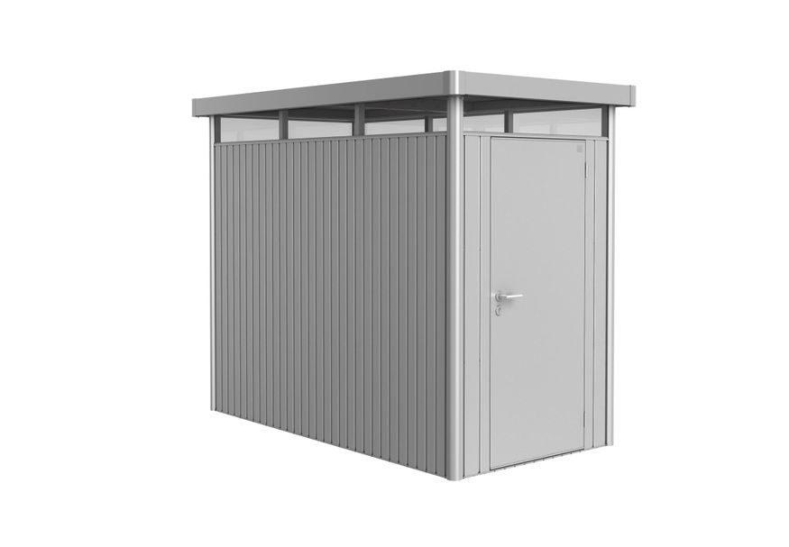 Biohort HighLine HS Metalen Berging Zilver Metallic Foto van Biohort HighLine HS Metalen Berging Zilver Metallic