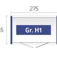 Foto van Biohort HighLine H1 Metalen Berging Zilver Metallic