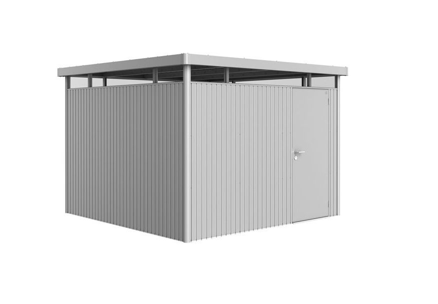Biohort HighLine H6 Metalen Berging Zilver Metallic Enkele Deur Foto van Biohort HighLine H6 Metalen Berging Zilver Metallic Enkele Deur