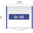 Foto van Biohort HighLine H3 Metalen Berging Donkergrijs Metallic Dubbele Deur