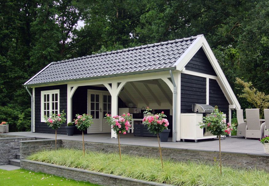 Trendhout Kapschuur de Hoeve XL 990x380 cm - links Foto van Trendhout Kapschuur de Hoeve XL 990x380 cm - links