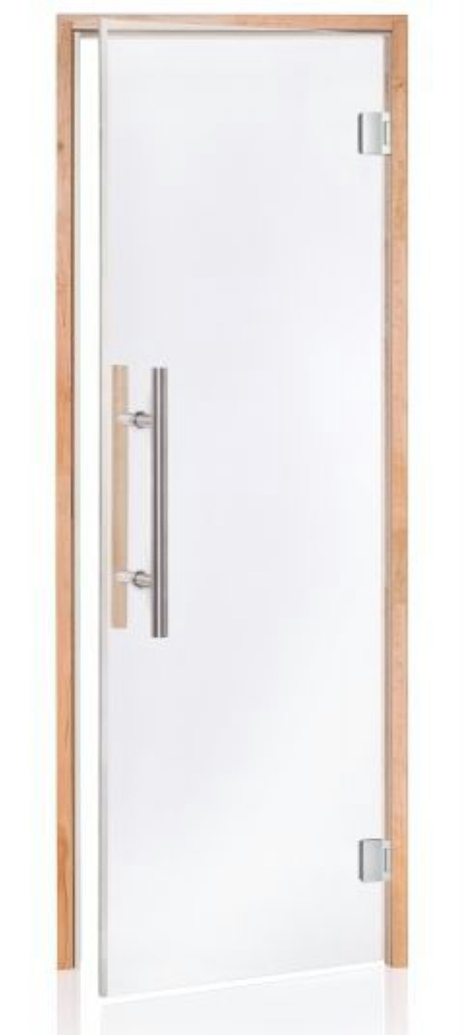 Foto van Hot Orange Saunadeur Lux - helder blank glas