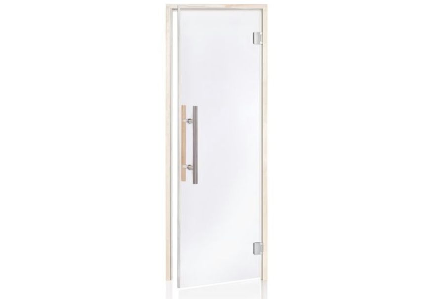 Hot Orange Saunatür Lux 70x190 cm, klar Espe Foto von Hot Orange Saunatür Lux 70x190 cm, klar Espe