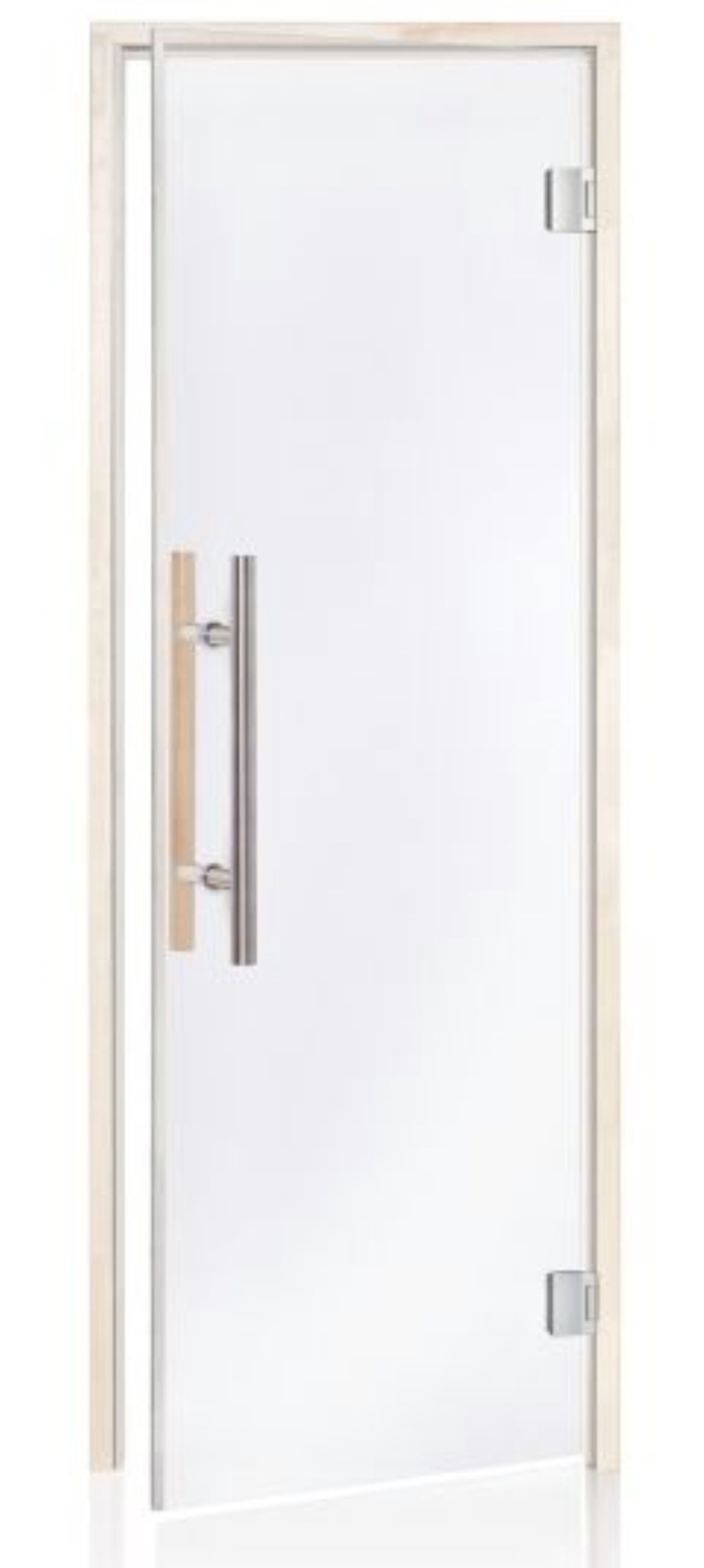 Foto van Hot Orange Saunadeur Lux - helder blank glas