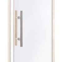 Foto van Hot Orange Saunadeur Lux - helder blank glas