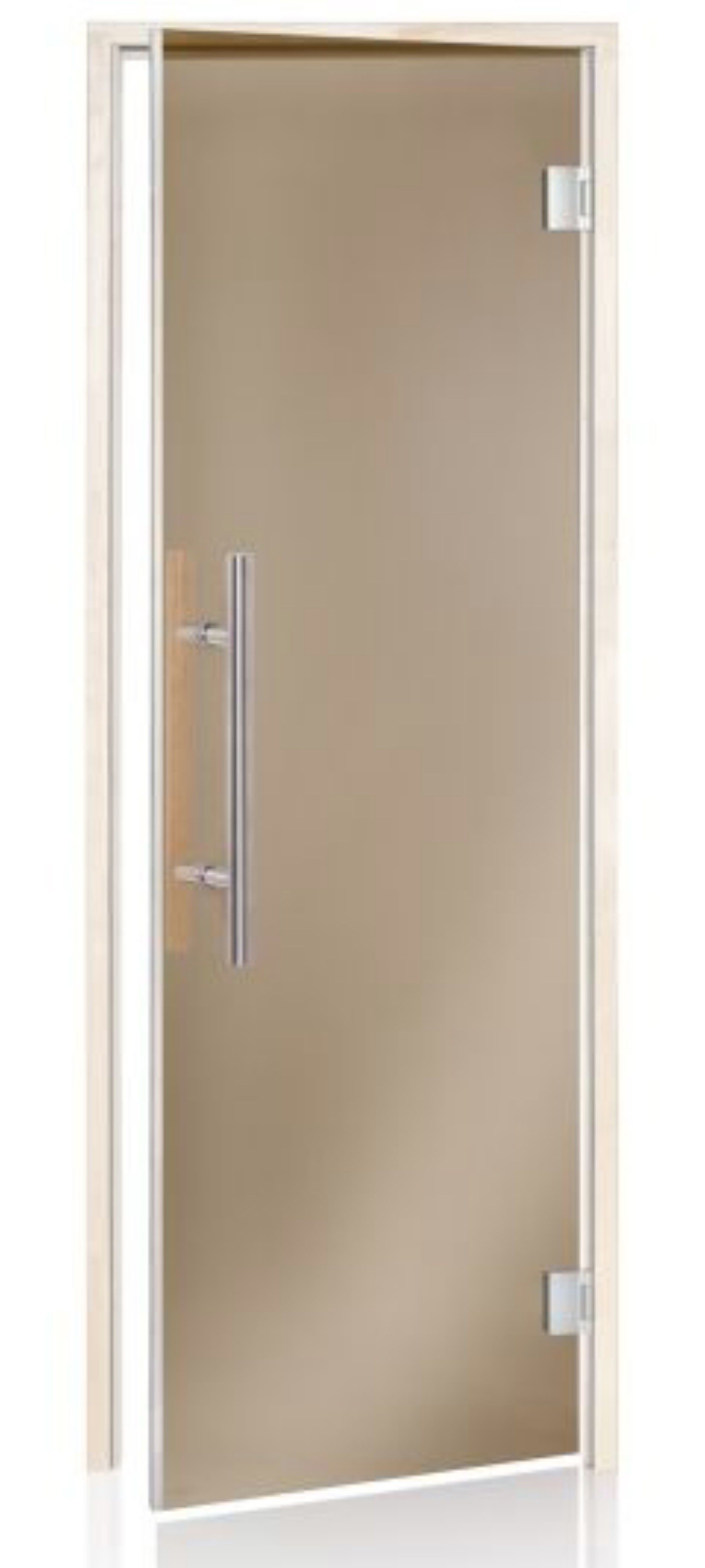 Foto van Hot Orange Saunadeur Lux - helder brons glas