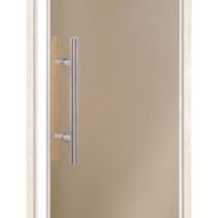 Foto der Hot Orange Saunatür Lux 90x210 cm bronze Espe
