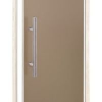 Foto der Hot Orange Saunatür Lux 80x200 cm matt bronze Espe