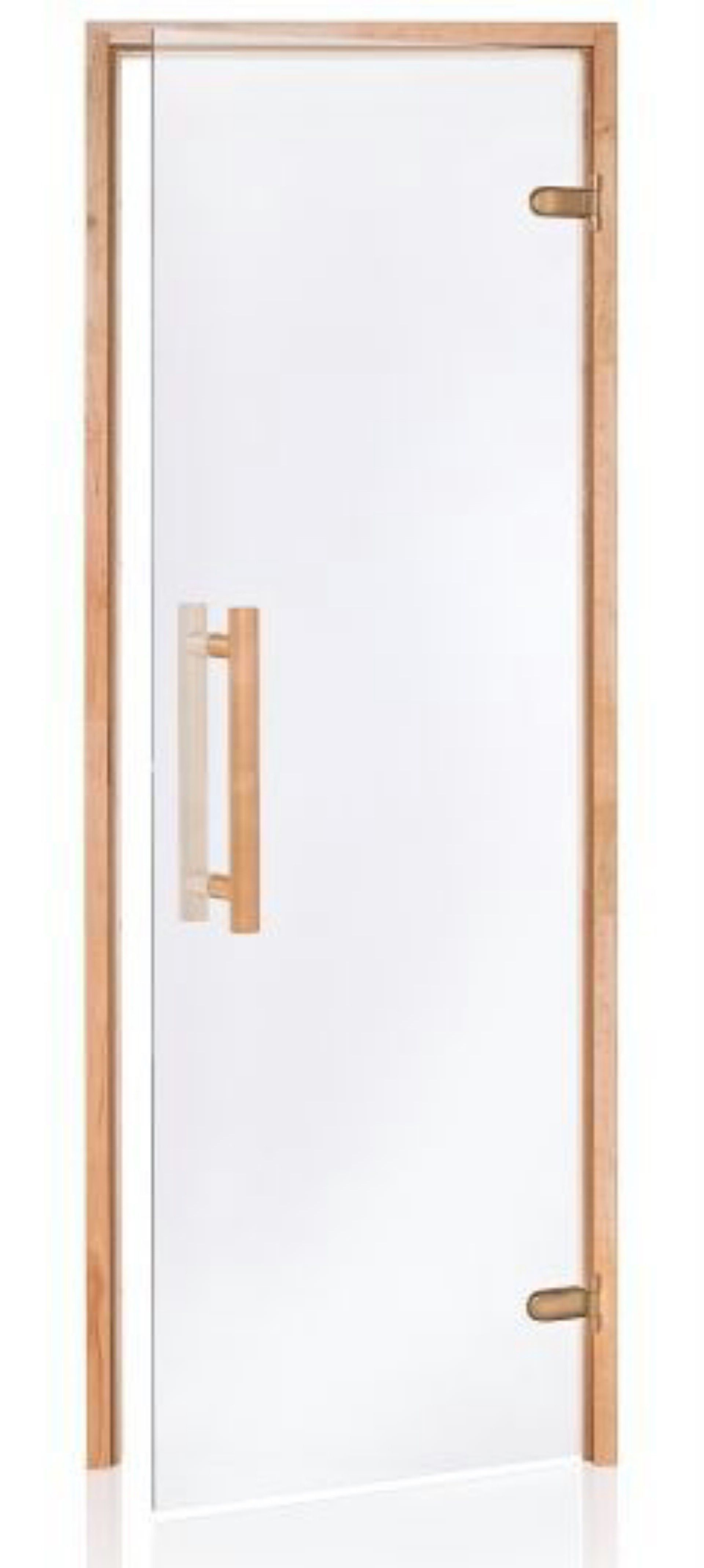 Foto van Hot Orange Saunadeur Natural - helder blank glas