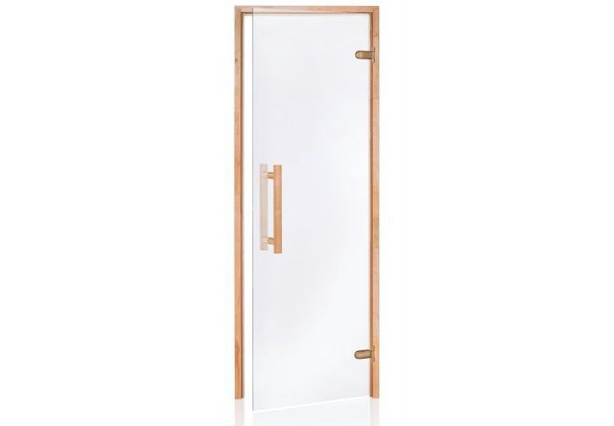 Hot Orange Saunadeur Natural 90x200 cm, blank elzen Foto van Hot Orange Saunadeur Natural 90x200 cm, blank elzen