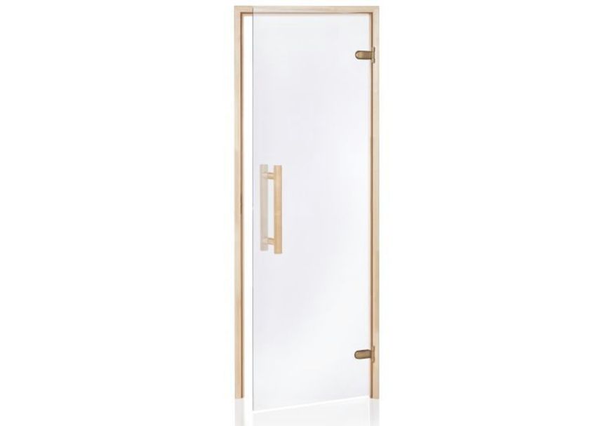 Hot Orange Saunadeur Natural 70x200 cm, blank vuren Foto van Hot Orange Saunadeur Natural 70x200 cm, blank vuren