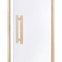 Foto van Hot Orange Saunadeur Natural - helder blank glas