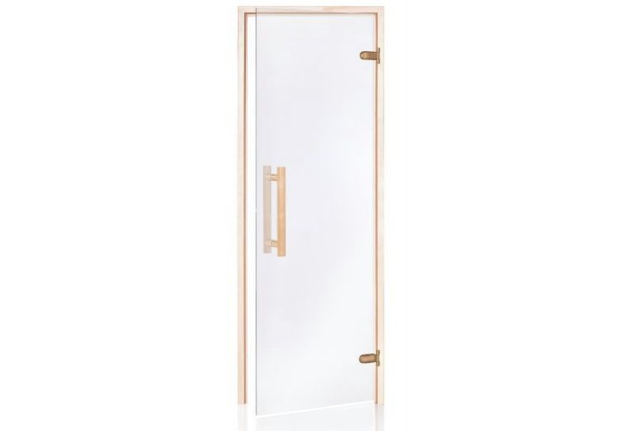 Hot Orange Saunadeur Natural 90x210 cm, blank vuren Foto van Hot Orange Saunadeur Natural 90x210 cm, blank vuren