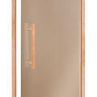 Foto der Hot Orange Saunatür Natural 80x210 cm bronze Fichte
