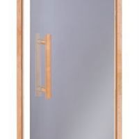 Foto der Hot Orange Saunatür Natural 70x190 cm grau Erle