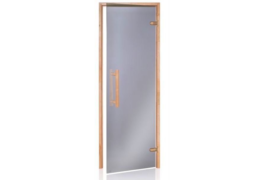 Hot Orange Saunadeur Natural 70x190 cm, grijs elzen Foto van Hot Orange Saunadeur Natural 70x190 cm, grijs elzen