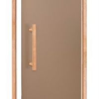 Foto der Hot Orange Saunatür Natural 70x200 cm matt bronze Erle