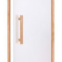 Foto der Hot Orange Saunatür Natural 70x200 cm Milchglas Fichte