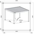 Foto van Porchenzo Gaios aluminium overkapping 4x4 - wit