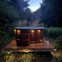 Foto van Azalp Premium houtgestookte hottub Kjeld met externe houtkachel