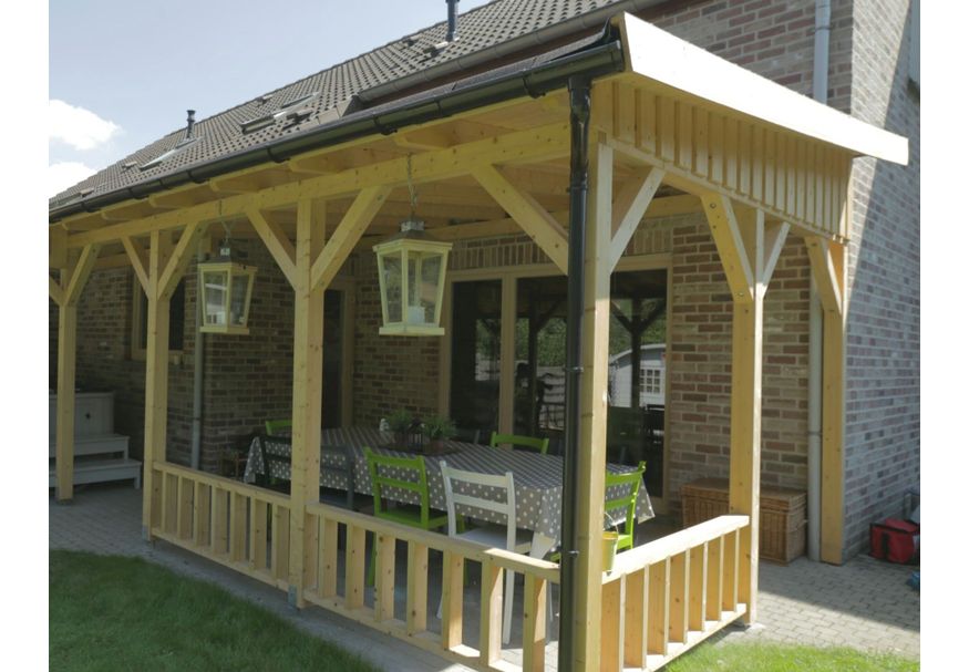 Azalp Houten veranda 350x200 cm Foto van Azalp Houten veranda 350x200 cm
