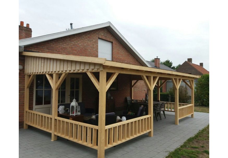 Azalp Houten veranda 500x350 cm Foto van Azalp Houten veranda 500x350 cm
