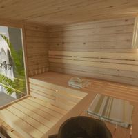 Foto von Azalp Eck-Massive Sauna Eva Optic