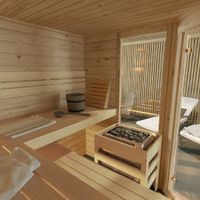 Foto van Azalp Massieve hoeksauna Eva Optic