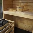 Foto van Azalp massieve hoeksauna Eva Optic 200x200 cm - Showroom Model
